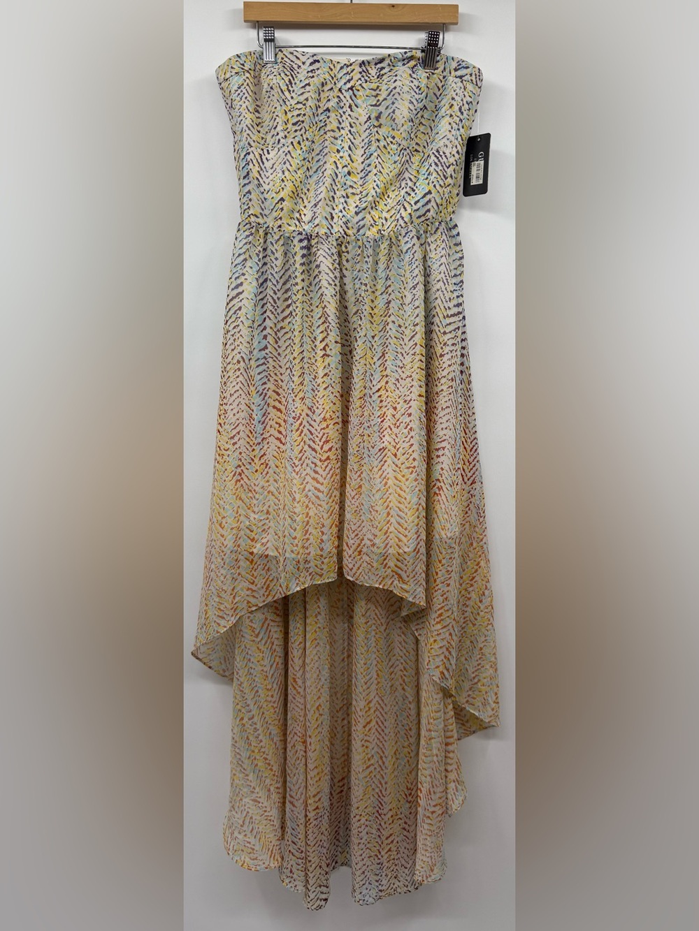 Guess "Sydney" Chiffon Pastel Hi-Low Dress SZ 12 Cocktail Reception Party